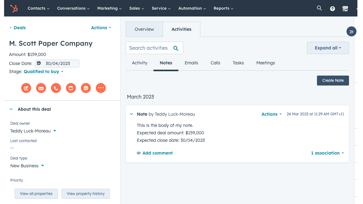 Create Notes in Workflows HubSpot Integration Connect Them Today